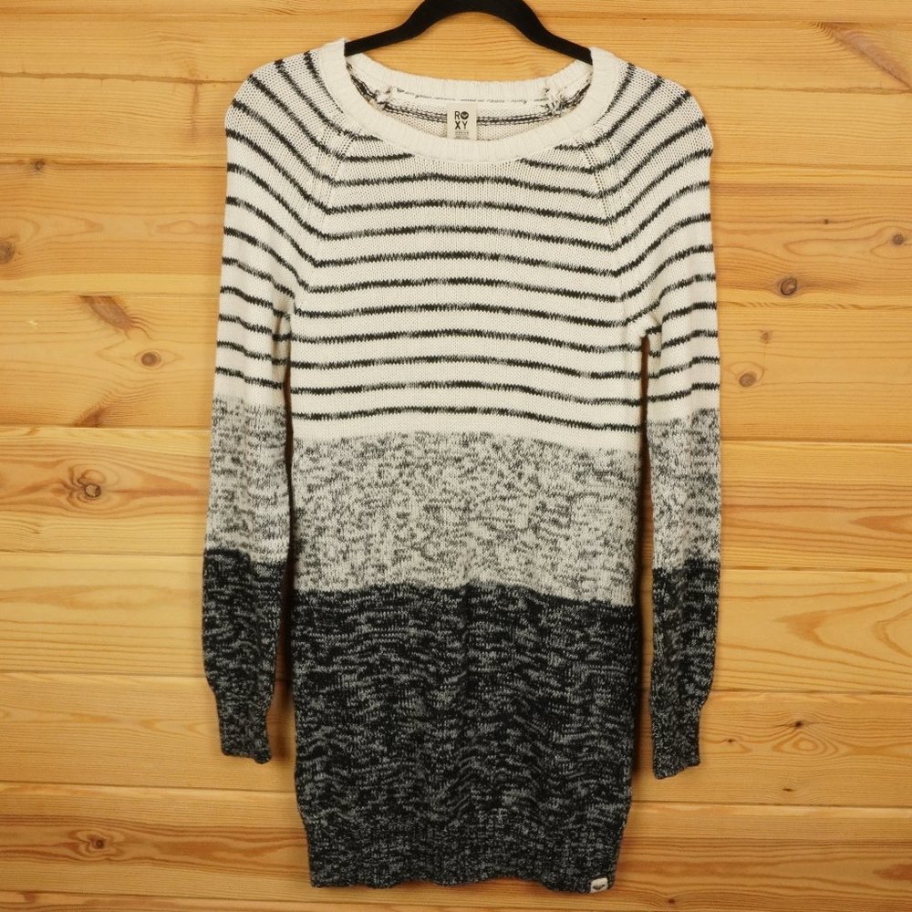 Roxy Black and White Sweater Dress Size Medium